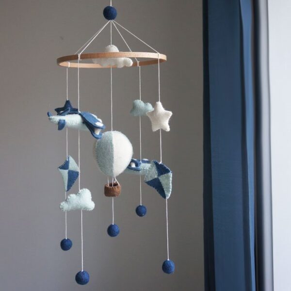 Gamcha Uro med Flyvemaskine, Drager og Luftballon - Mørkeblå