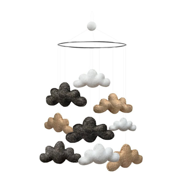 Gamcha Uro med Skyer - Hvid, beige og mørkegrå