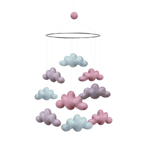 Gamcha Uro med Skyer - Lilla, lyserød & lysegrå