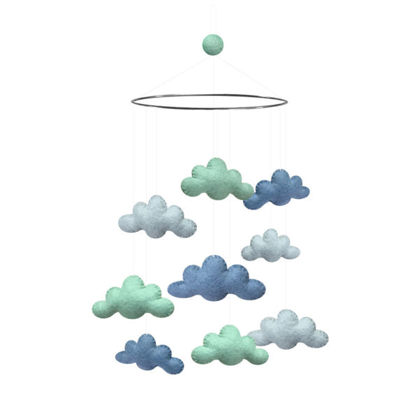 Gamcha Uro med skyer - Blå & grøn
