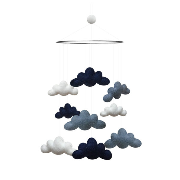 Gamcha Uro med skyer - Mørkeblå, hvid & blå
