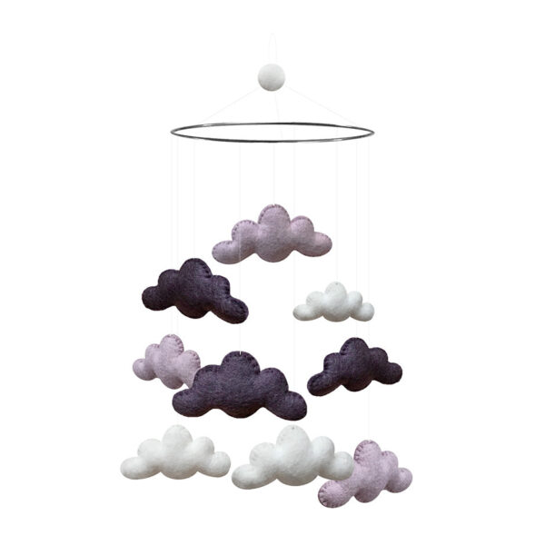 Gamcha Uro med skyer - Mørkelilla, lilla & hvid