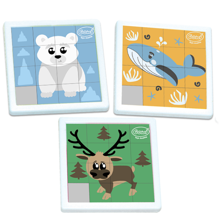 Gowi | Skubbe puslespil med dyr (ass.), 1 stk