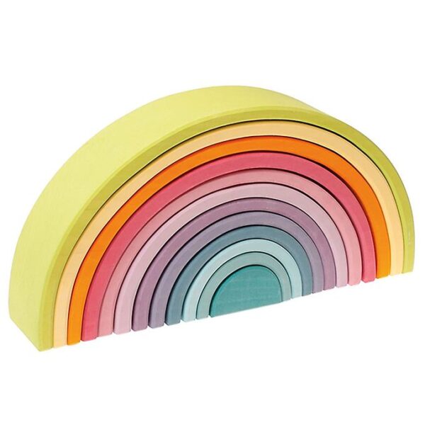 Grimms Trælegetøj - Regnbue - 12 Dele - Pastel
