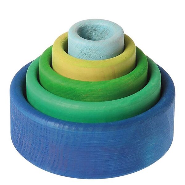 Grimms Trælegetøj - Stableskåle - 5 Dele - Ocean