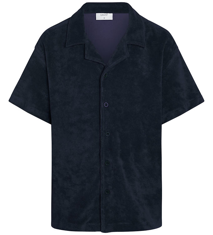 Grunt Skjorte - GRAugust Terry - Navy Grunt Skjorte - GRAugust Terry - Navy
