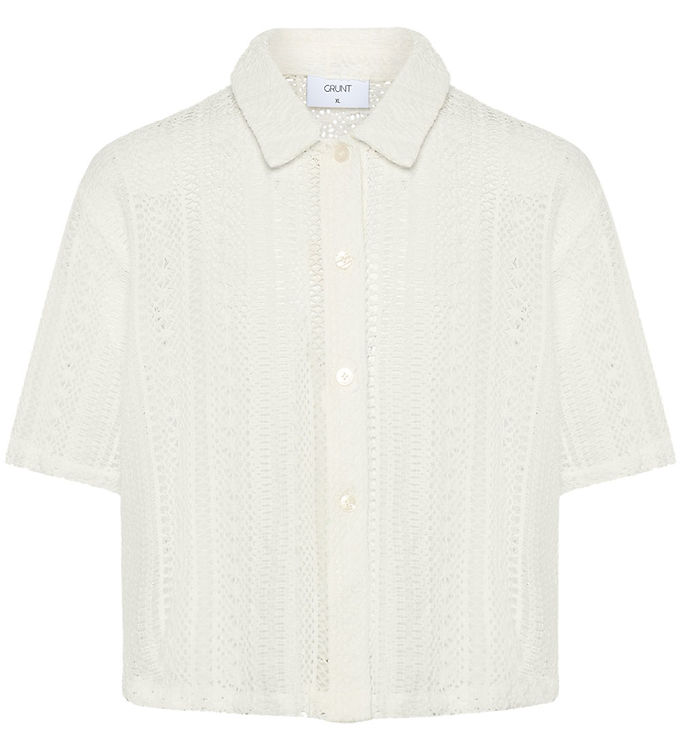 Grunt Skjorte - GRPooa Flo - Off White Grunt Skjorte - GRPooa Flo - Off White