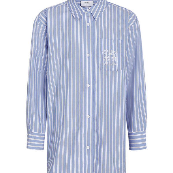 Grunt Skjorte - GrFully - Blå m. Striber
