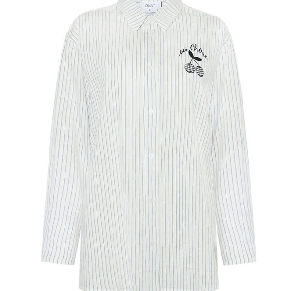 Grunt Skjorte - GrLiva - Hvid/Blå