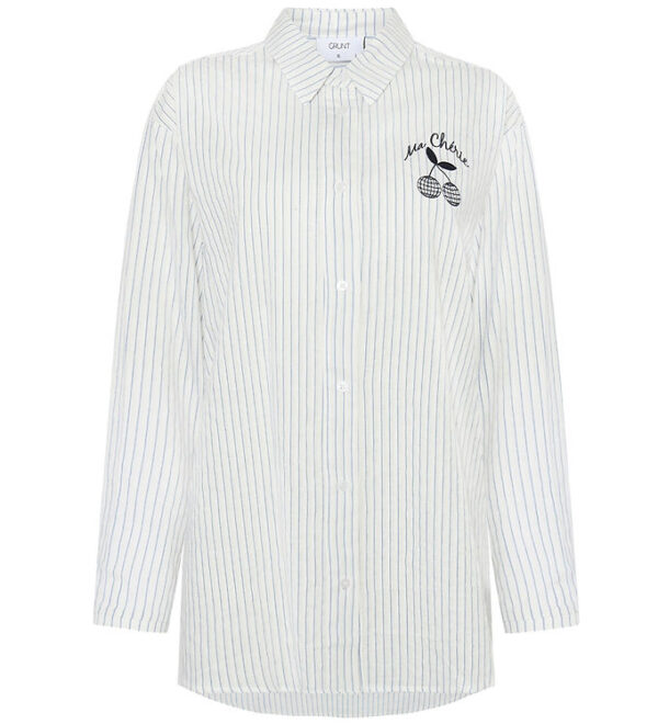 Grunt Skjorte - GrLiva - Hvid/Blå