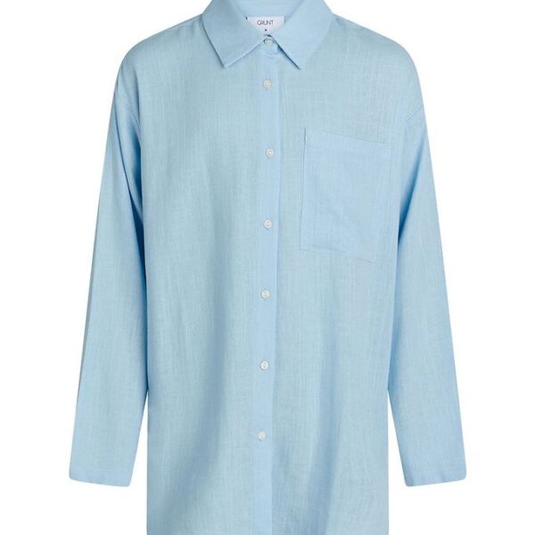 Grunt Skjorte - Latti - Blue