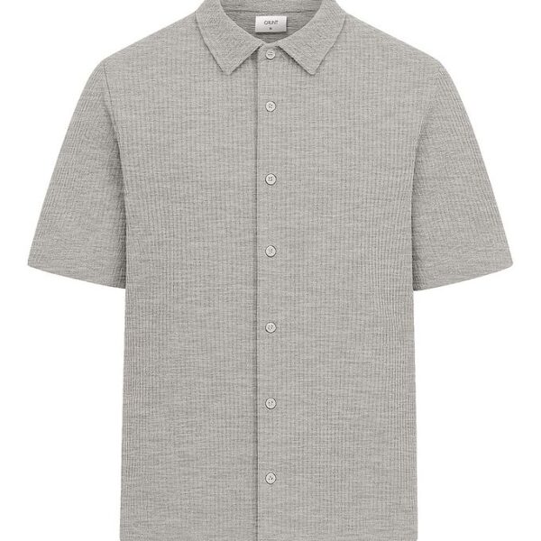 Grunt Skjorte - Vaflet - GRAlfred - Light Grey Melange