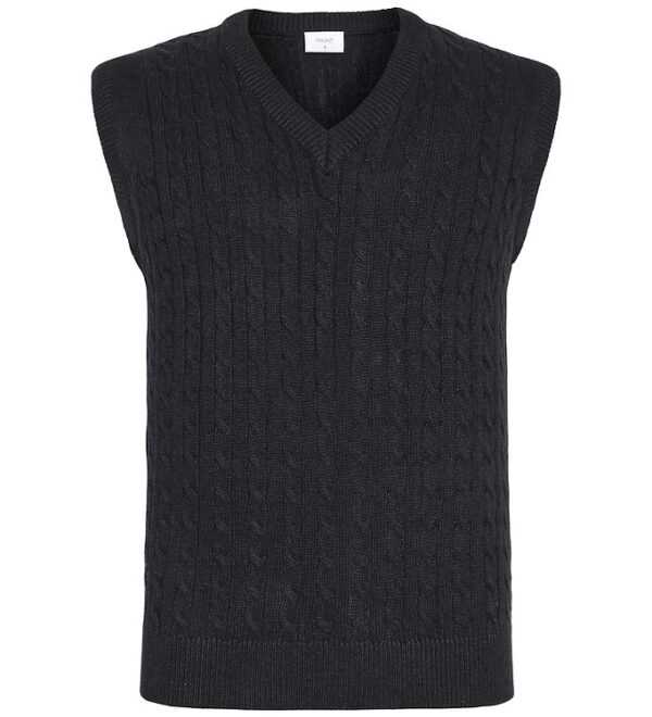 Grunt Vest - Strik - GrMoro - Black Melange