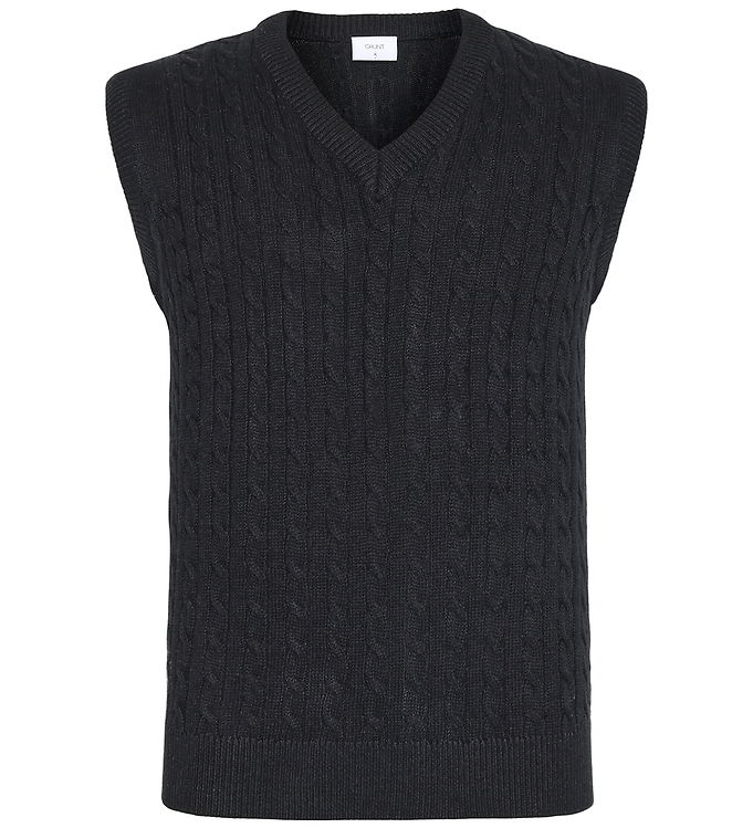 Grunt Vest - Strik - GrMoro - Black Melange Grunt Vest - Strik - GrMoro - Black Melange