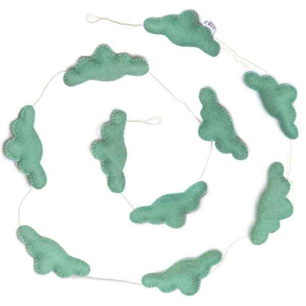 Guirlande med mintfarvede skyer - Gamcha