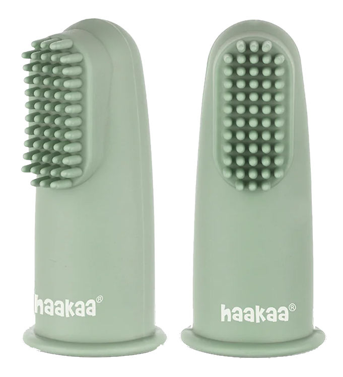 Haakaa Fingertandbørste - 2-pak - Pea Green