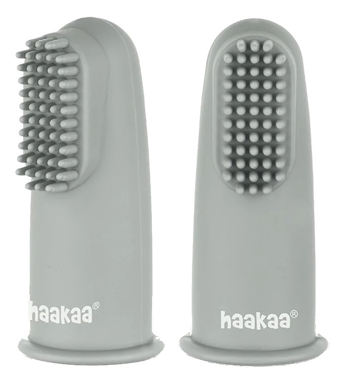 Haakaa Fingertandbørster - 2-pak - Suva Grey