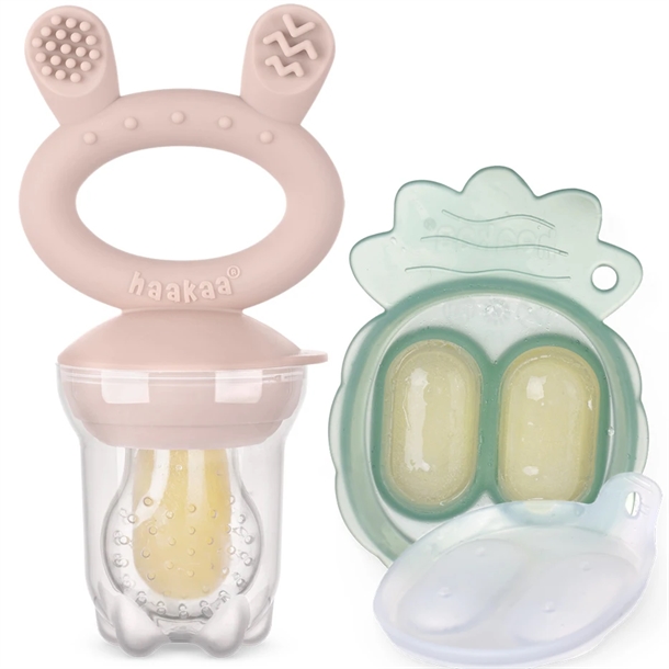 Haakaa Food Feeder - Blush - bakke til nedfrysning