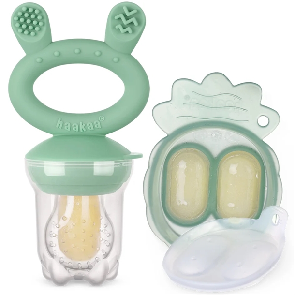 Haakaa Food Feeder Pea Green - bakke til nedfrysning