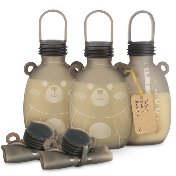 Haakaa Silikone Opbevaringsposer til brystmælk 5 stk. (260ml)