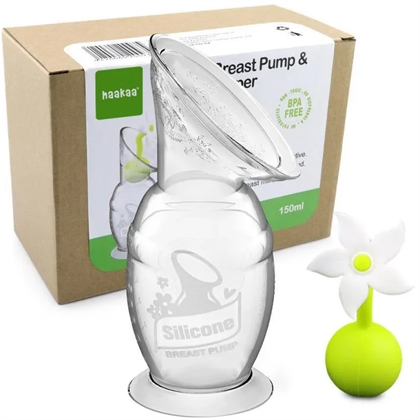 Haakaa brystpumpe Gen. 2 - 150 ml med blomsterlåg