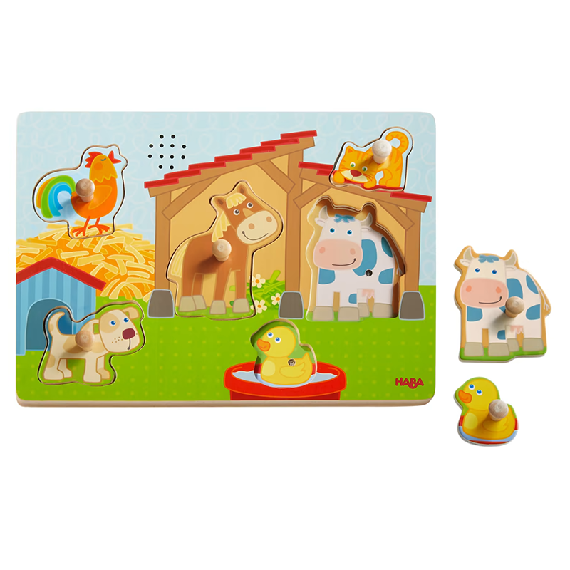 Haba | Knoppuslespil med lyd - Bondegårdsdyr