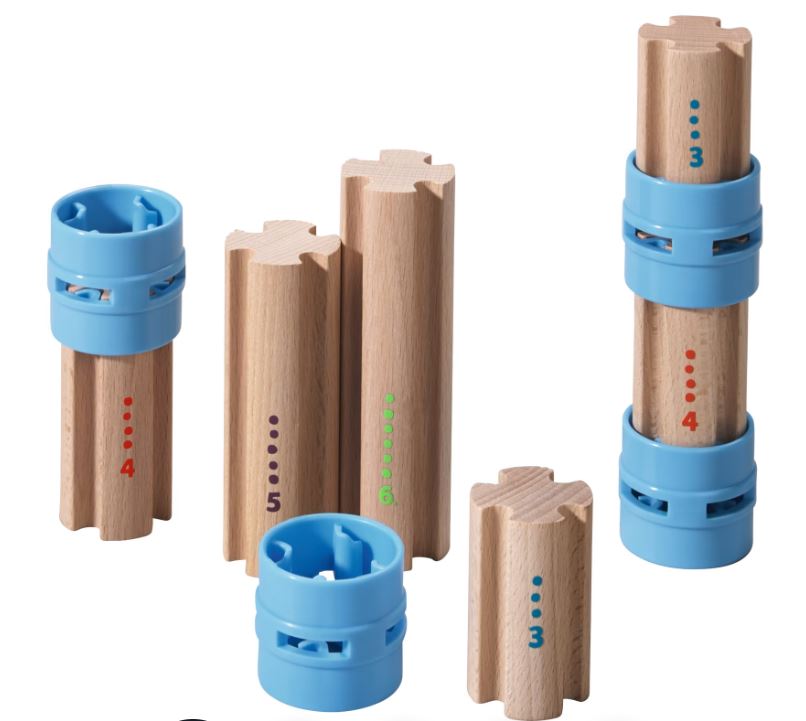 Haba | Kullerbü tilbehør - Korte søjler, 6 stk