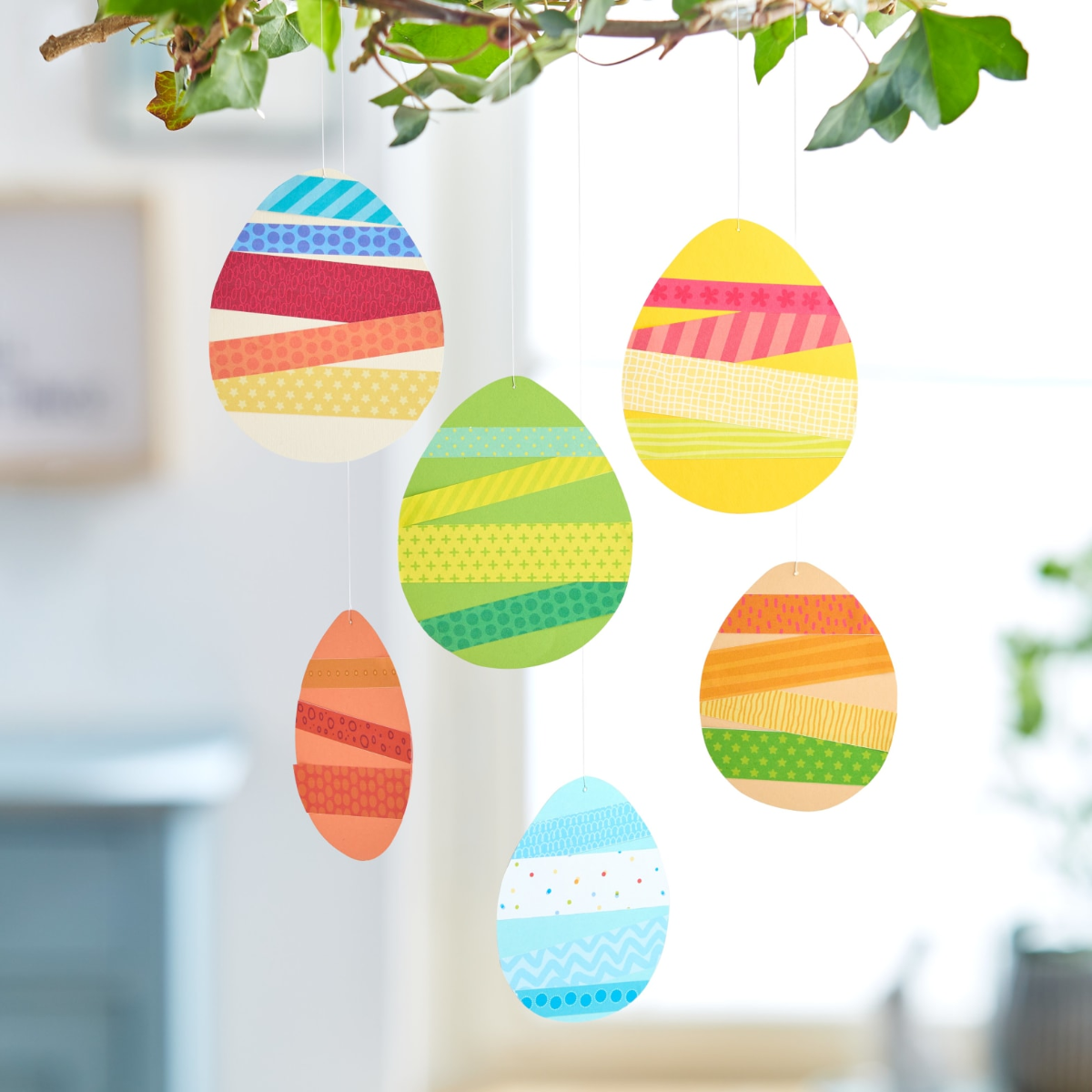 Haba | Lav collage påskeæg, 12 stk