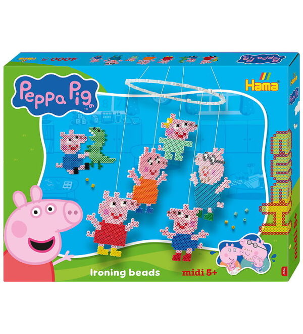 Hama Midi Perlesæt - Uro - Gurli Gris + Lillesøster Evie - 4000 Hama Midi Perlesæt - Uro - Gurli Gris + Lillesøster Evie - 4000