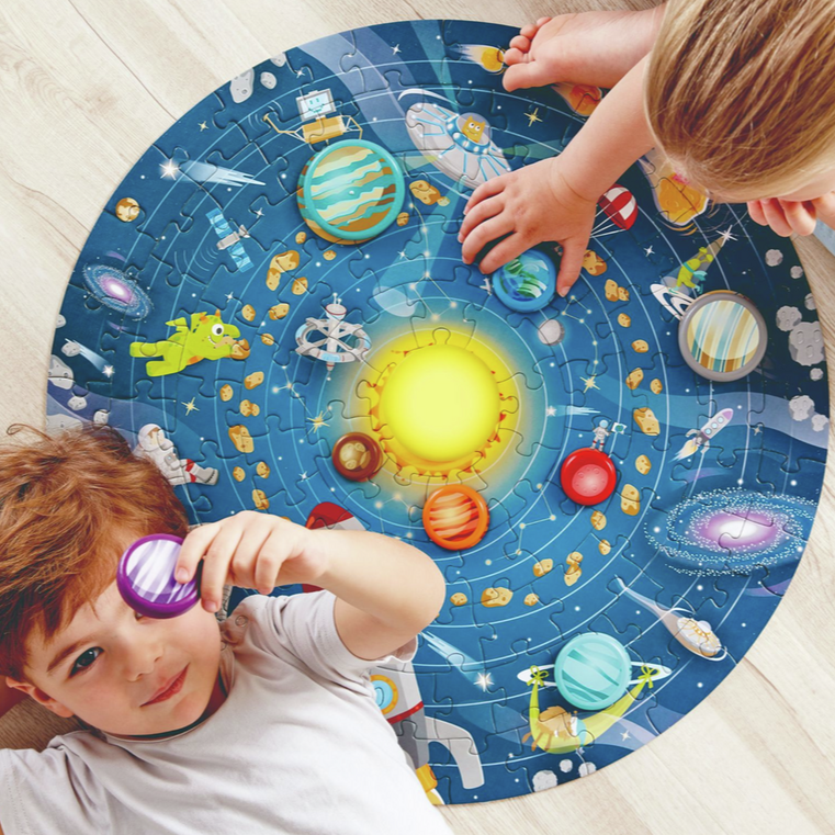 Hape | Puslespil m. 100 brikker - Solsystemet