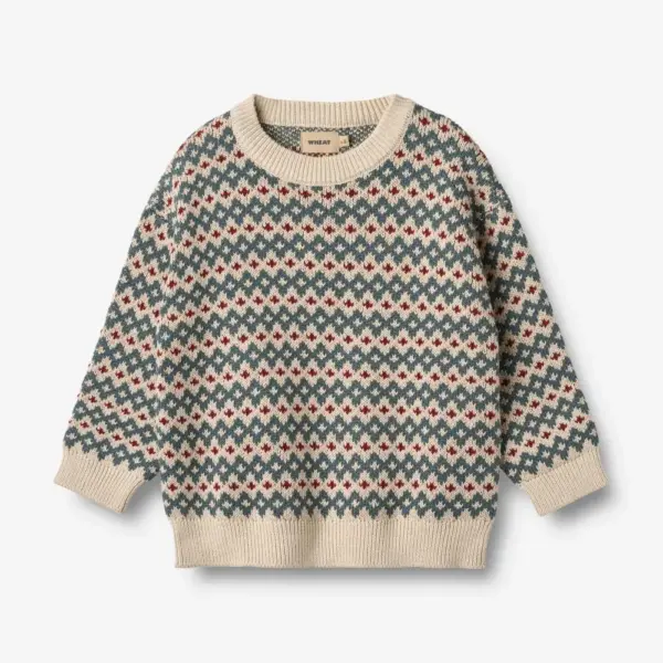 Harlow Jacquard Pullover - Offwhite - 4 ÅR