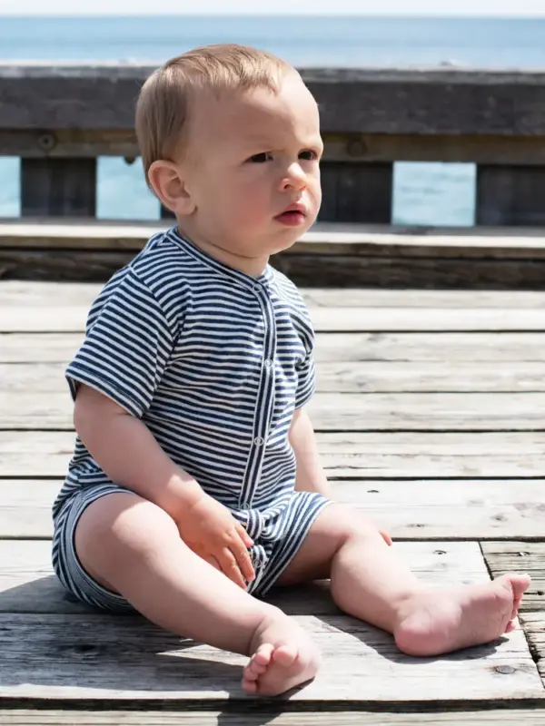 Heldragt m. Striber - Mørkeblå - 62