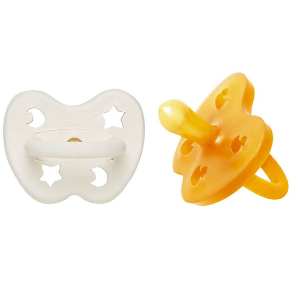 Hevea Sutter - 0-3 mdr - 2-pak - Naturgummi - Milky White/Natura