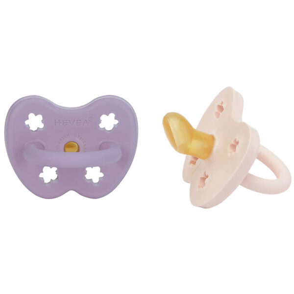 Hevea Sutter - 3-36 mdr. - 2-Pak - Naturgummi - Powder Pink/Lave