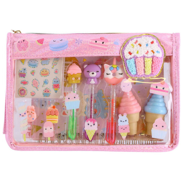 Hot Focus Taske m. Tilbehør - 3 Gelpenne/Notesblok