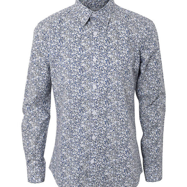 Hound Skjorte - Hvid/Blå m. Blomster