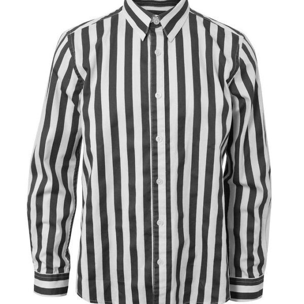 Hound Skjorte - Hvid/Sortstribet