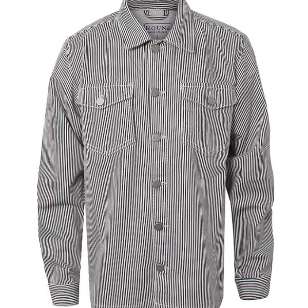 Hound Skjorte - Striped Overshirt - Black/Off White
