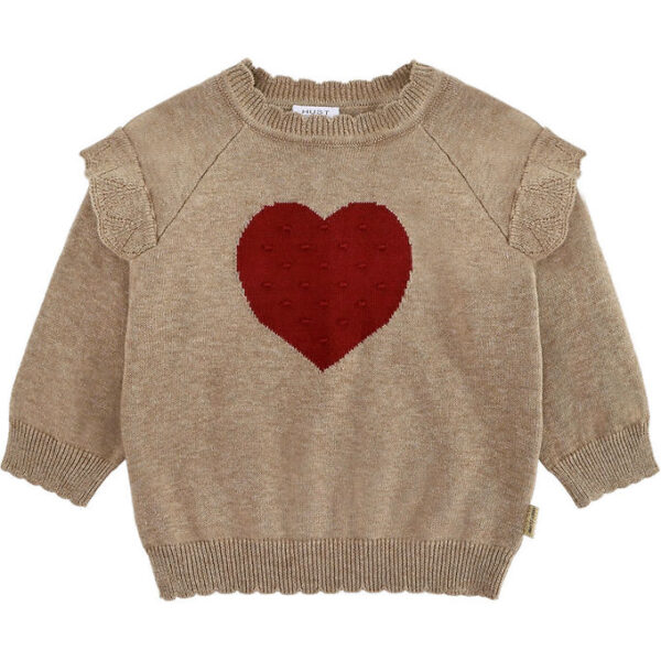 Hust and Claire Bluse - Strik - HCPippa - Biscuit m. Hjerte