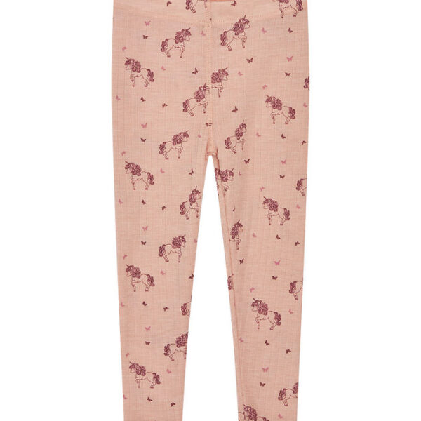 Hust and Claire Leggings - Uld/Tencel - Rib - Locel - Rose Cloud