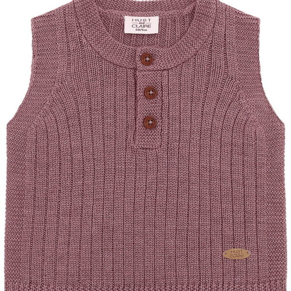 Hust and Claire Vest - Strik - HCEdi Wool Rib Knit - Pale Ma Hust and Claire Vest - Strik - HCEdi Wool Rib Knit - Pale Ma
