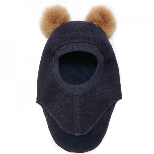 Huttelihut Big Bear Elefanthue Uld - Navy/Camel - 0-1 år Huttelihut Big Bear Elefanthue Uld - Navy/Camel - 0-1 år