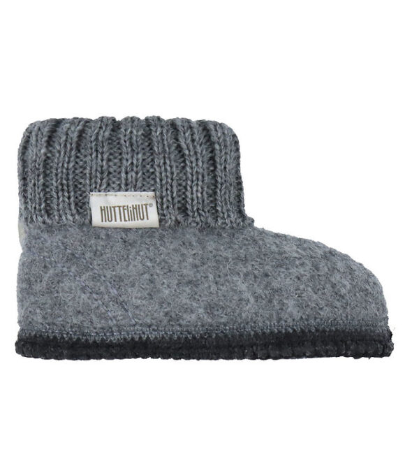 Huttelihut Hjemmesko - Uld - Medium Grey Melange Huttelihut Hjemmesko - Uld - Medium Grey Melange