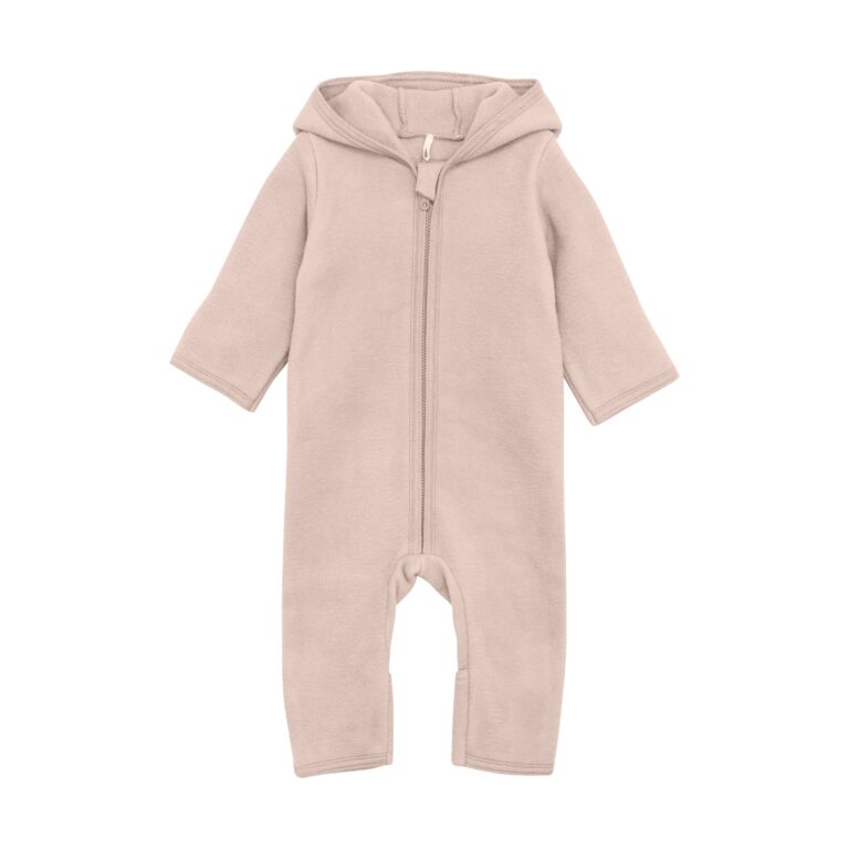 Huttelihut Mushi Baby heldragt m. ører - Almond Peach - 50 cm