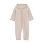 Huttelihut Mushi Baby heldragt m. ører - Camel Melange - 50 cm