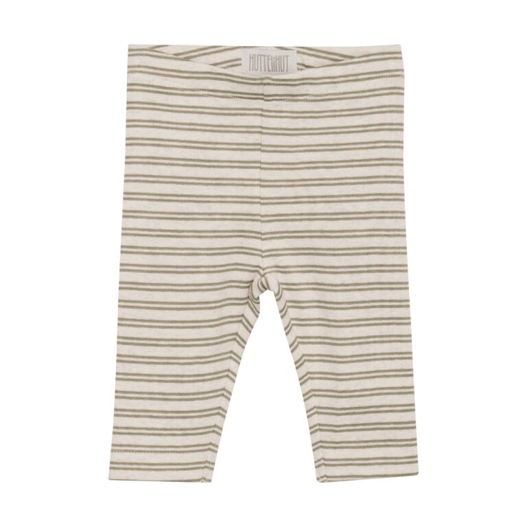 Huttelihut Striped Rib Leggings - Silver Sage - 56 cm
