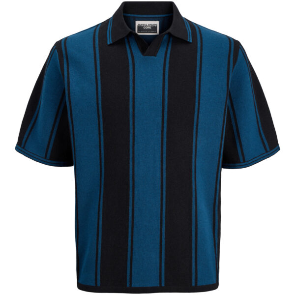 JACK & JONES Strik Polo Breeze Black Poseidon