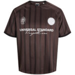 JACK & JONES T-shirt Cover Retro Football Seal Brown