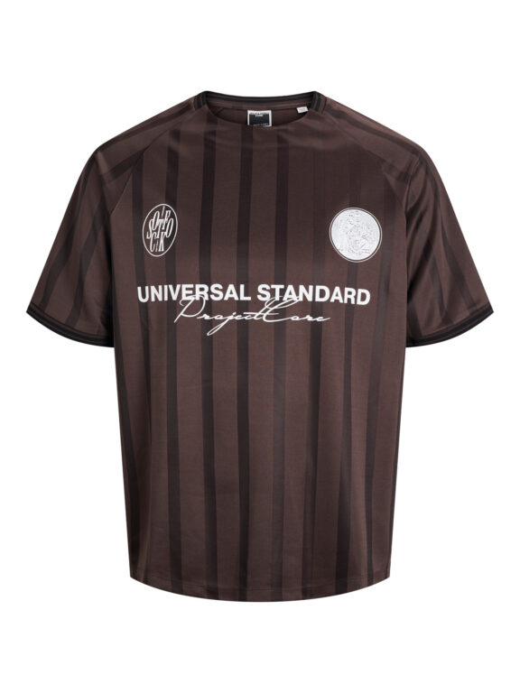 JACK & JONES T-shirt Cover Retro Football Seal Brown