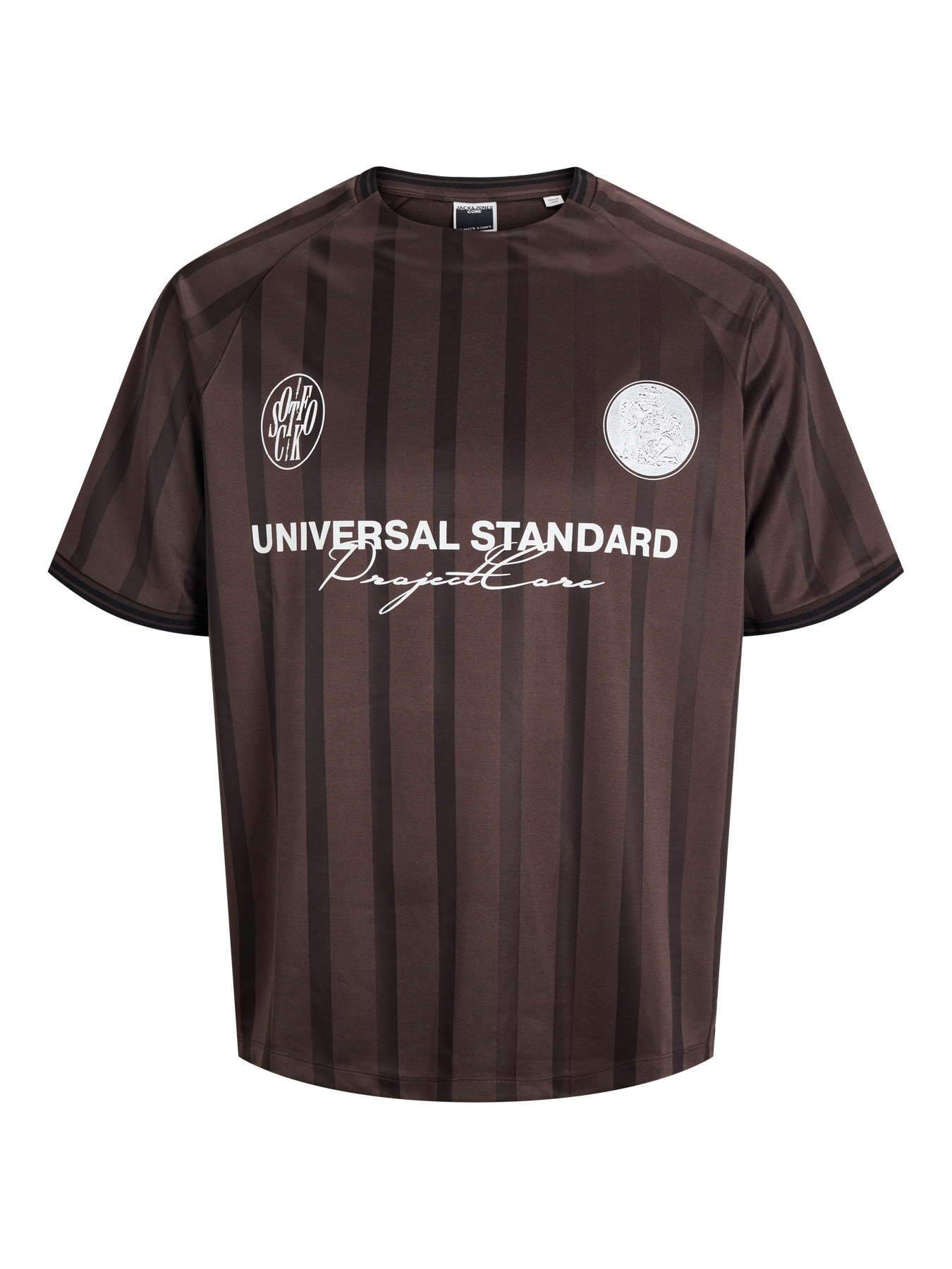 JACK & JONES T-shirt Cover Retro Football Seal Brown